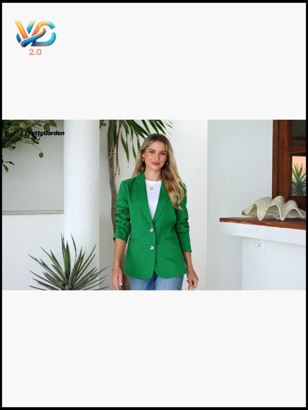 Women's Business Casual Blazer Long Sleeve Lapel Open Front Suit Jacket - Picture 7 of 7